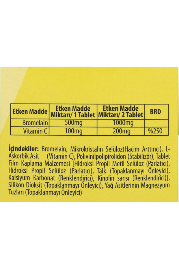 Bromelain & Vitamin C - 60 Tablet - 3