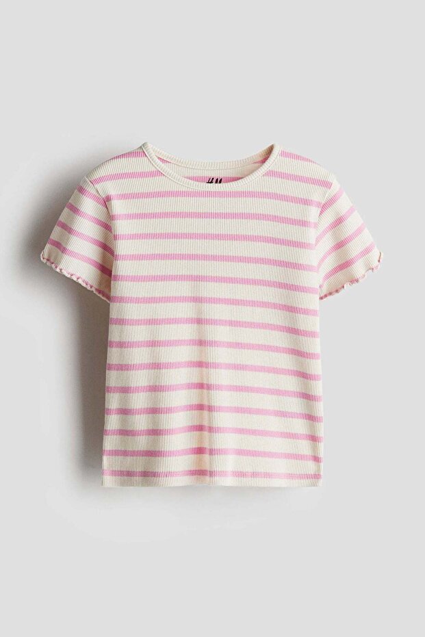 Ribbed jersey top