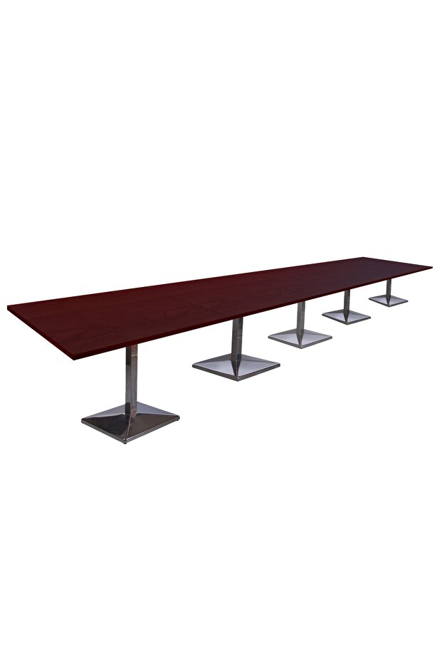 Barra 500PE-600 Modern 20-Seater Square Pantry Table (Apple Cherry, 600cm)