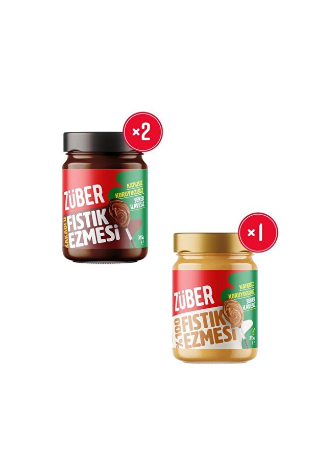 Kakaolu Fıstık Ezmesi x2+ %100 Fıstık Ezmesi x1 - 1