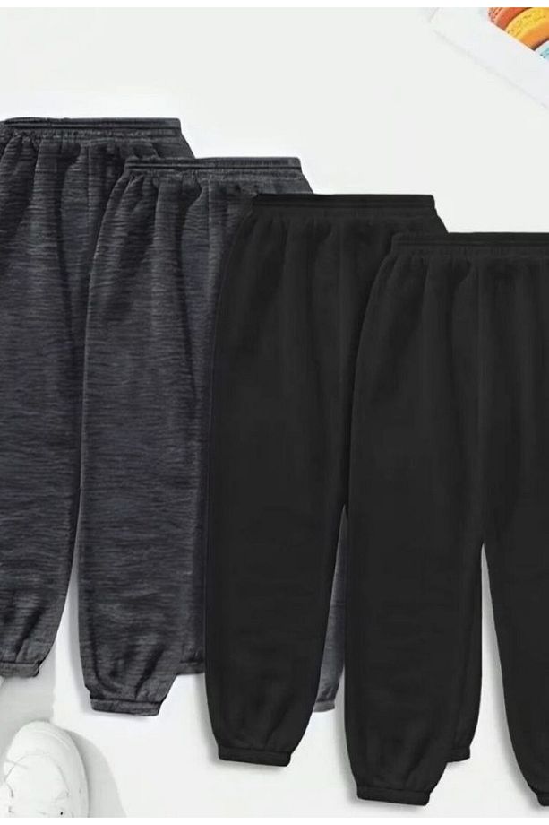 4 lü avantajlı eşofman altı seti jogger paça lastikli - 4