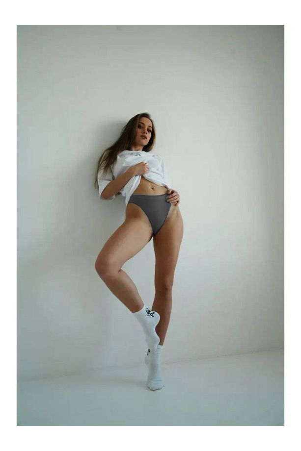Navelli Model Seamless String Kıl Dikişli Yumuşak İz Yapmaz String Model Külot Koyu Gri  Renk - 7