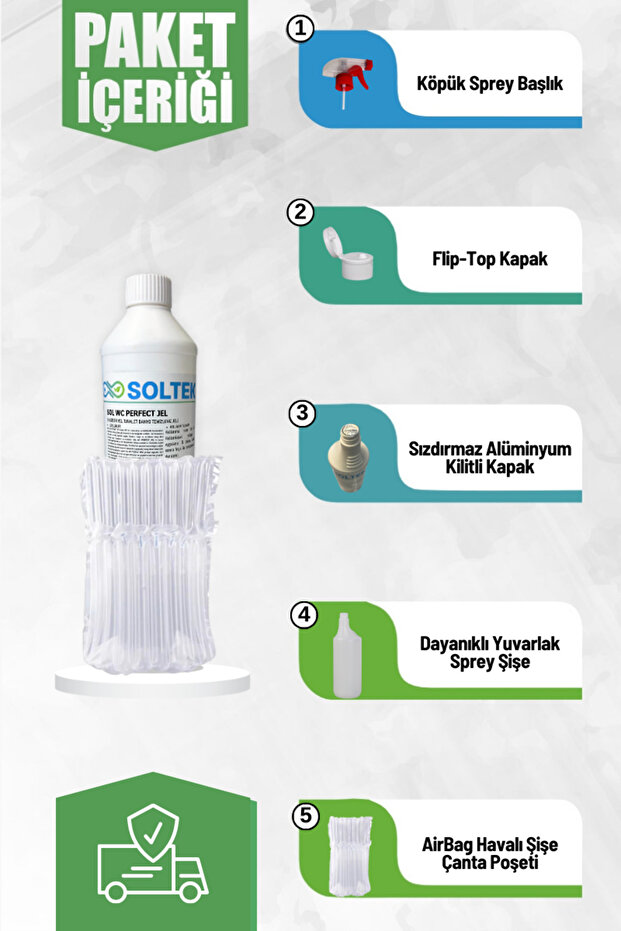 Wc Sarı Leke Temizleme Jeli - Sol Wc Perfect Jel 500ml 2 adet - 4