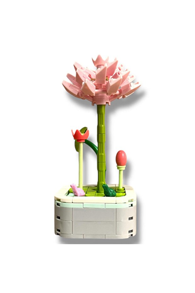 134 Pieces Lotus Flower Building Kit - Realistic and Decorative Building Toy