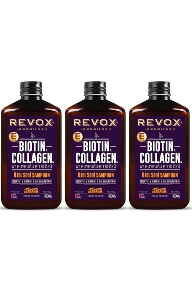 At Kuyruğu Biotin Collagen Şampuan 400 ml 3 Adet - 1
