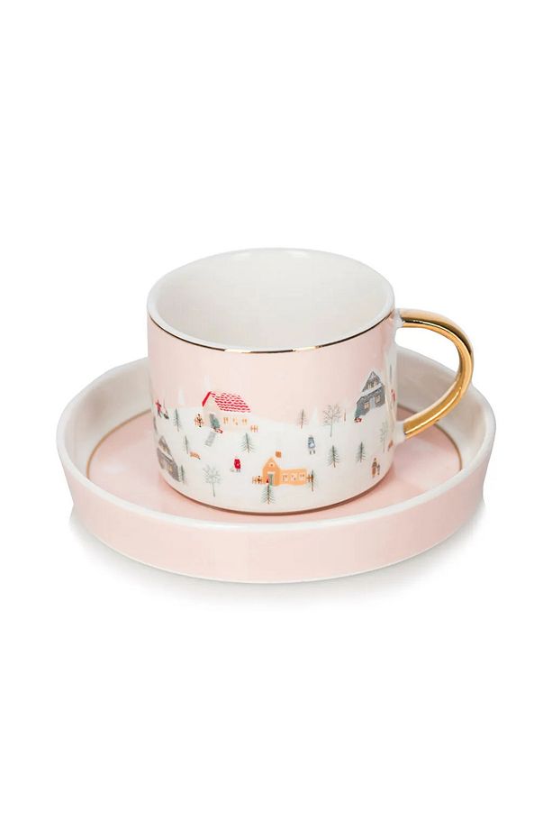 LCW HOME Pembe Yılbaşı Temalı 2 Kişilik Kahve Fincan Takımı 90 Ml - 5