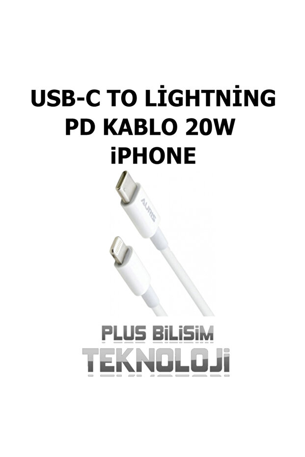 USB C to Lightning iPhone Şarj Kablosu 20W PD Hızlı 1 Metre Plus Bilişim - 3