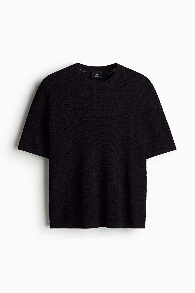 Regular Fit Textured-knit T-shirt