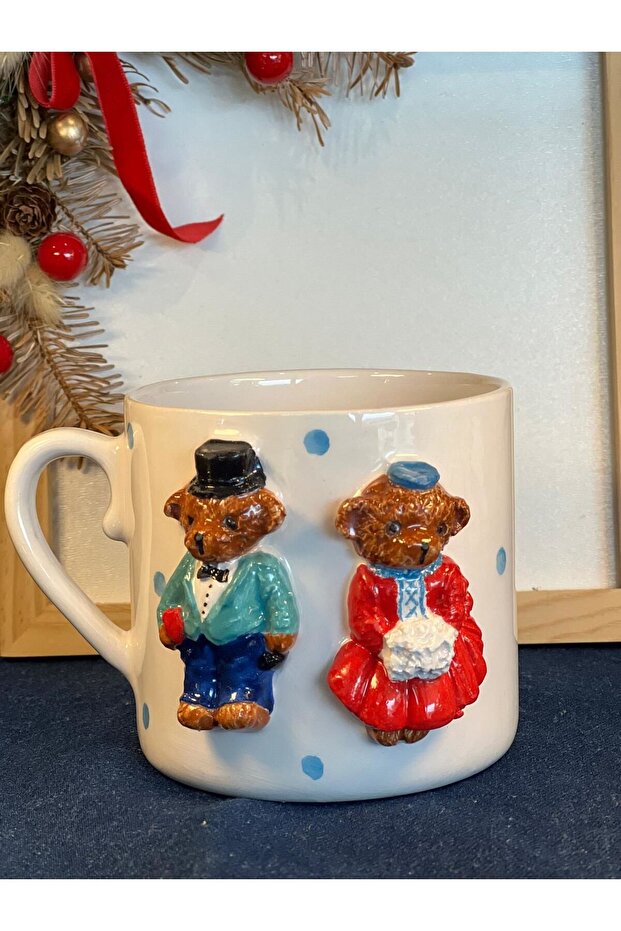 Dev Boy  Mrs&Mr Teddy 3 420ml Kupa - 1