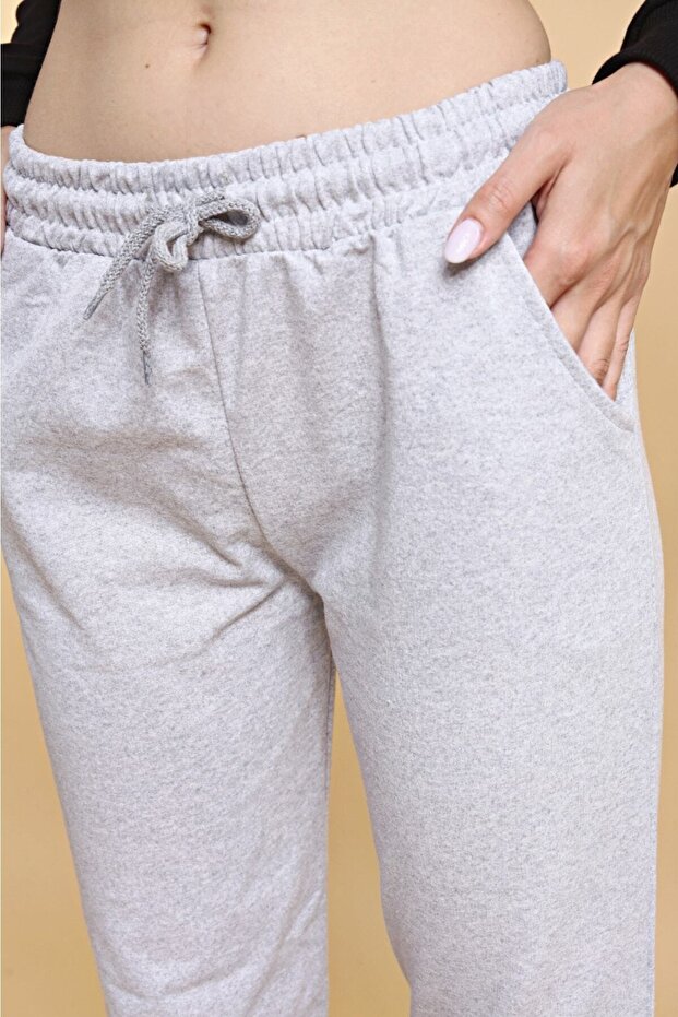 Gray Sweatpants with Pockets - 1