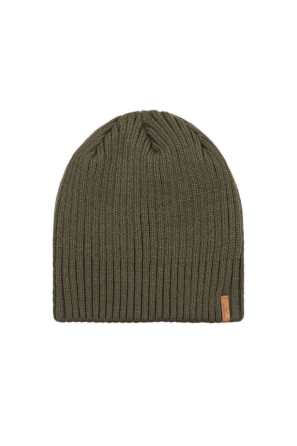 Unisex Asker Yeşili Bere Kışlık Basic Logo Detaylı Düz Günlük Kullanım Akrilik Waylett - 1