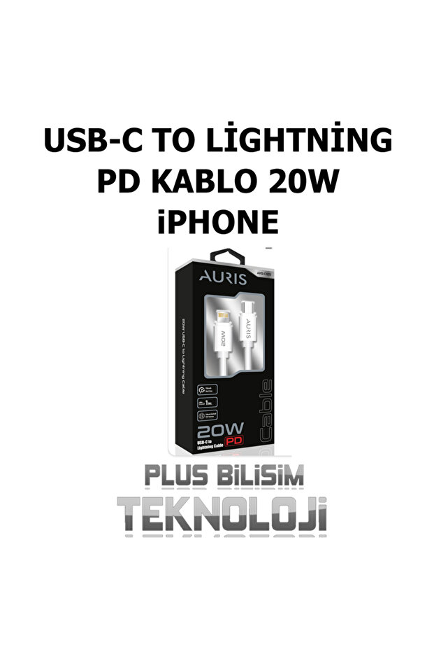 USB C to Lightning iPhone Şarj Kablosu 20W PD Hızlı 1 Metre Plus Bilişim - 4