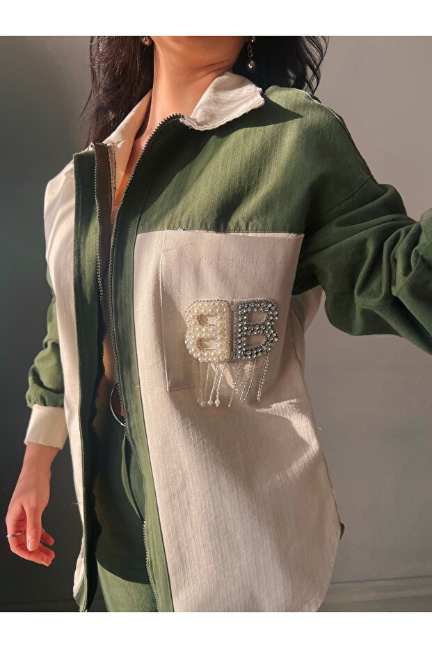Taş Cepli Gömlek - 1