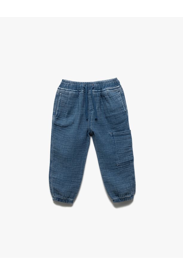 Pamuklu Cep Detaylı Oversize Jogger Pantolon - 1