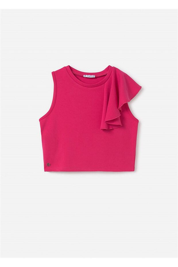 Girl's Ruffled Blouse Pink 6034
