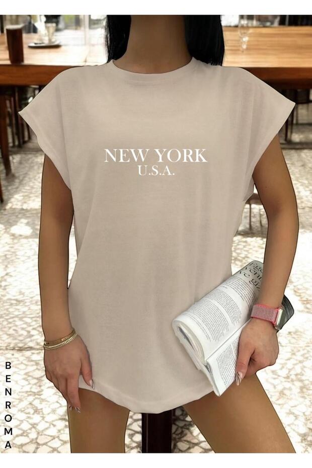 تي شيرت بدون أكمام مطبوع - 1