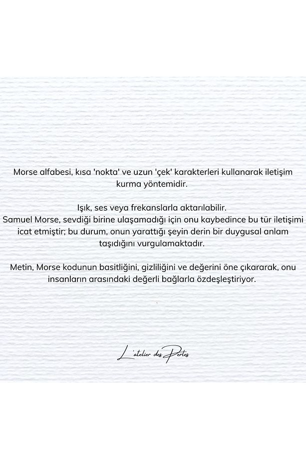 Amour Codé Bracelet Doğal Kaplan Gözü ve Hematit Taşlı Kişiselleştirilebilir Mors Alfabesi Bileklik - 5