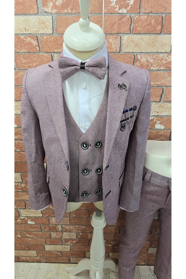 Çocuk Takim Elbise Yelekli Gömlekli Set 5yaş-14yaş Alfa - 3