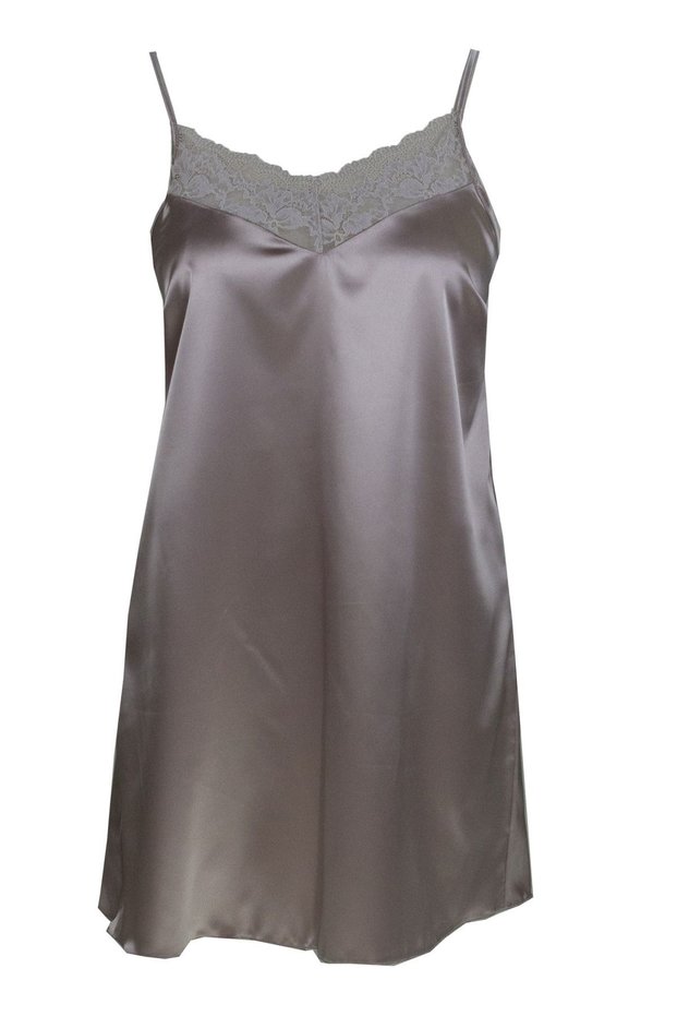 87430 Women's Dried Rose Crepe Satin Lace Nightgown