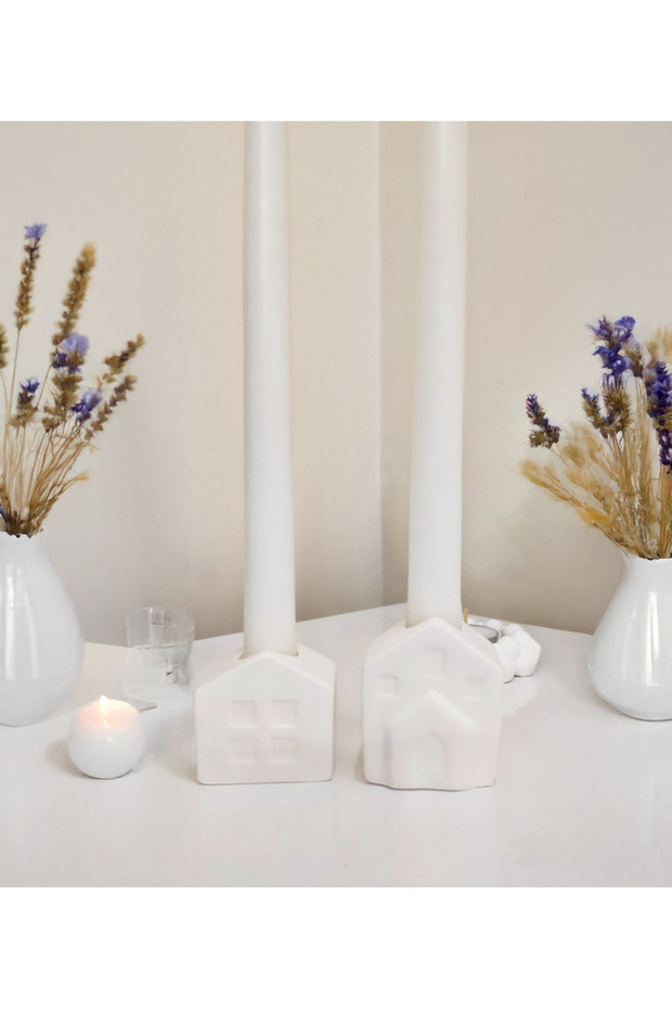 Ev Modeli 2'li Şamdan Mumluk - 6