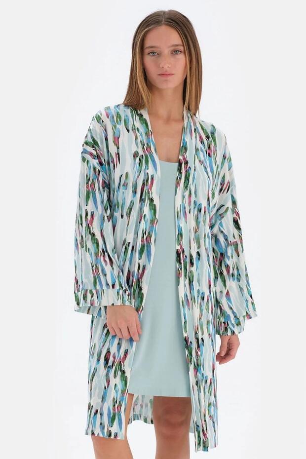 33586 Cotton Rope Strap Women's Nightgown and Dressing Gown Set