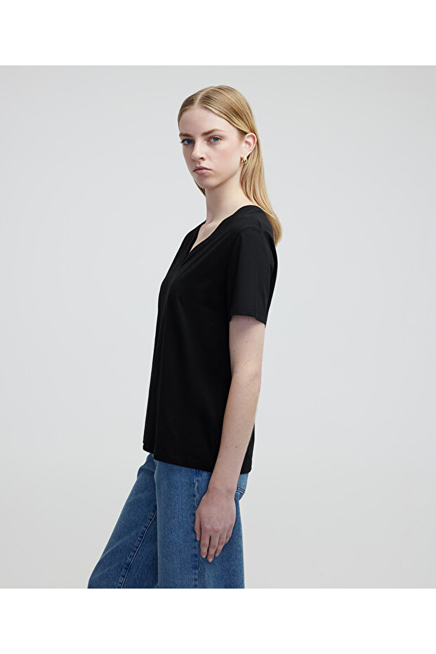V yaka basic tişört - 2