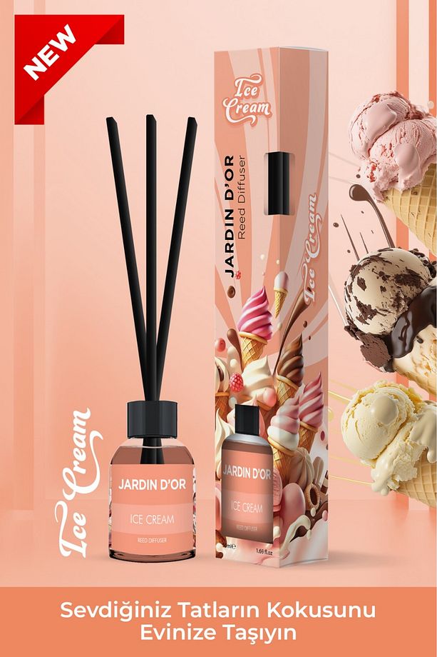 ICE CREAM REED DIFFUSER 50 ML / DONDURMALI ÇUBUKLU ODA KOKUSU - 2