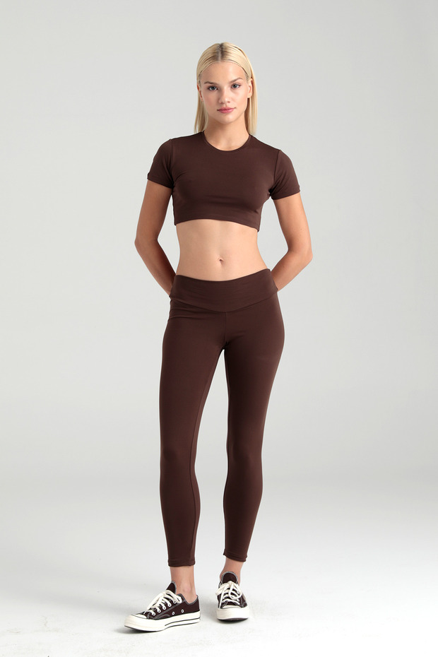 Comfort High Waist Leggings Brown