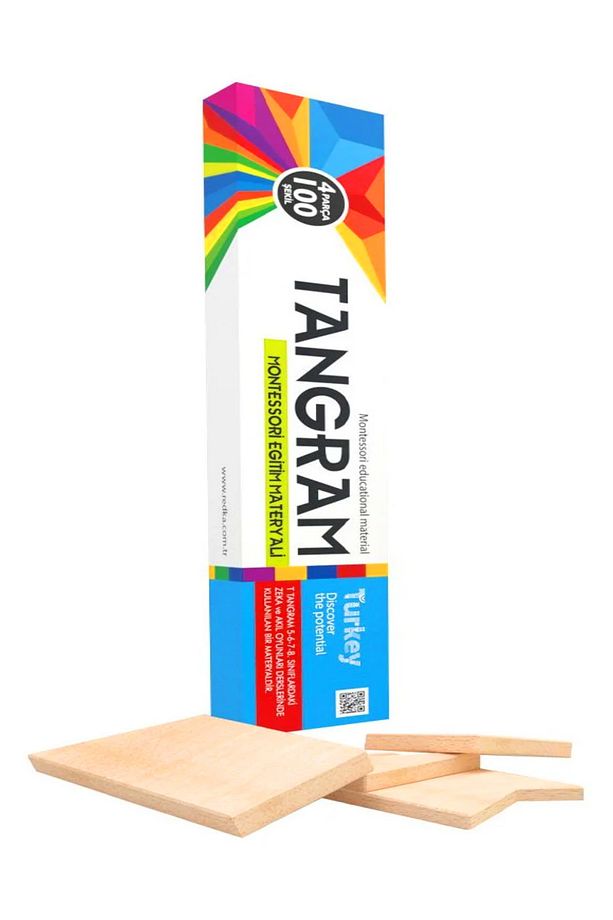 T Tangram 4 Parça 100 şekil oluşturma akıl zeka mantık ve strateji oyunu - 1
