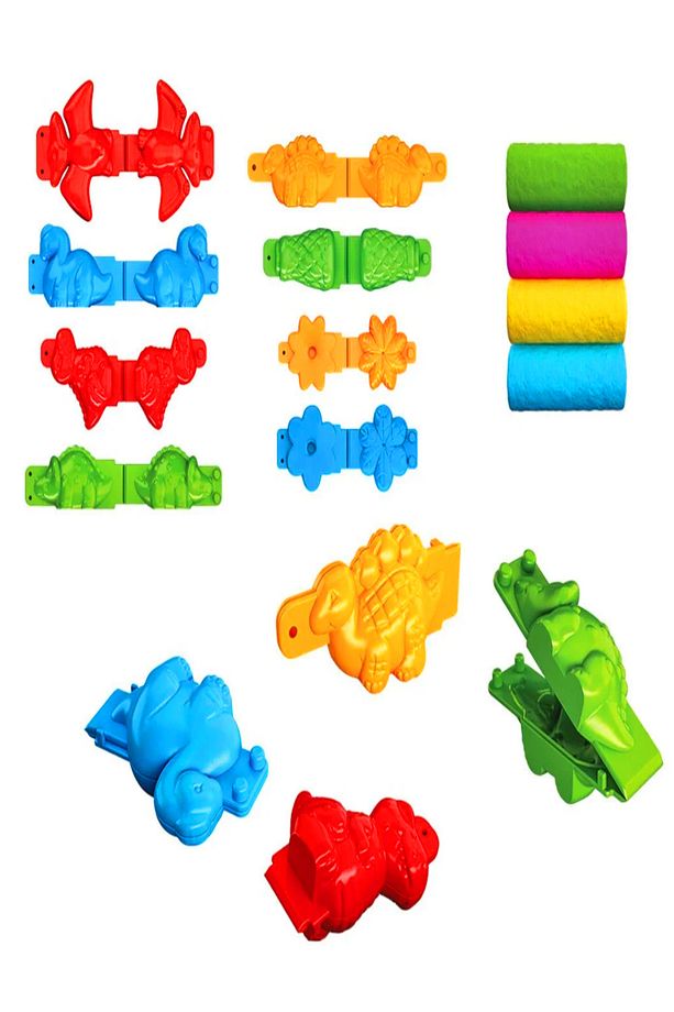 3D Dinozor oyun Hamuru ve kalıplar Seti 200 gr - 7