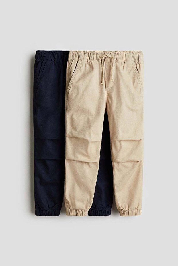 بنطال رياضي قطني مكون من قطعتين - 1