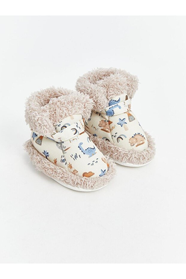 Baskılı Pelüş Erkek Bebek Ev Botu - 1