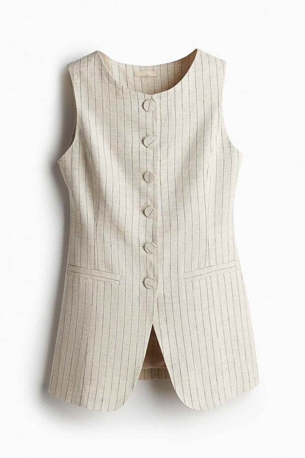 Linen suit waistcoat