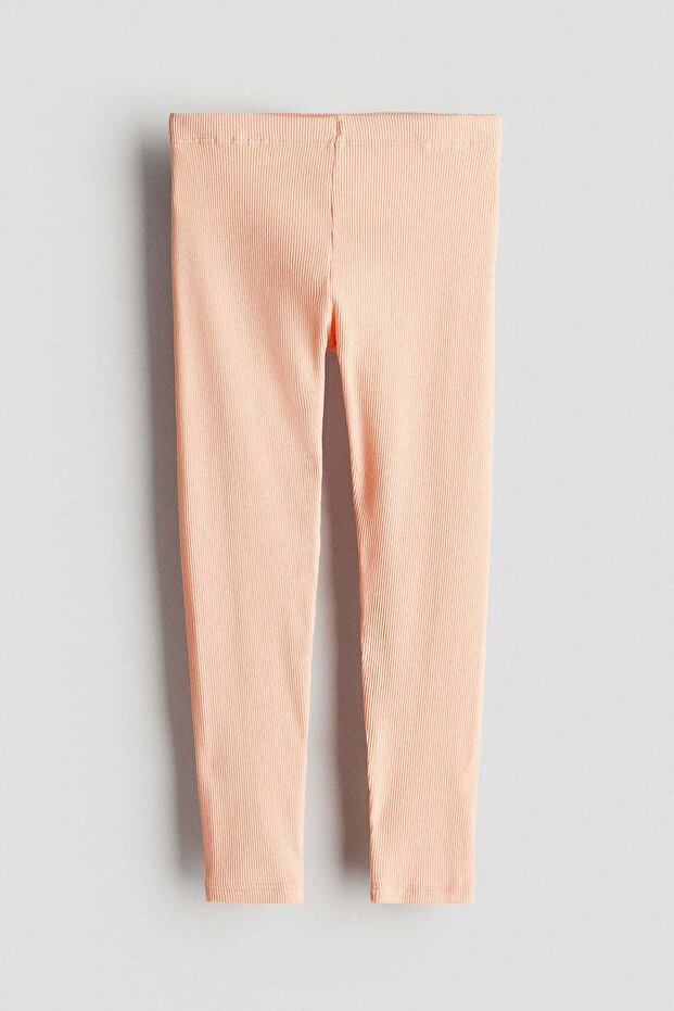 Ribbed jersey leggings
