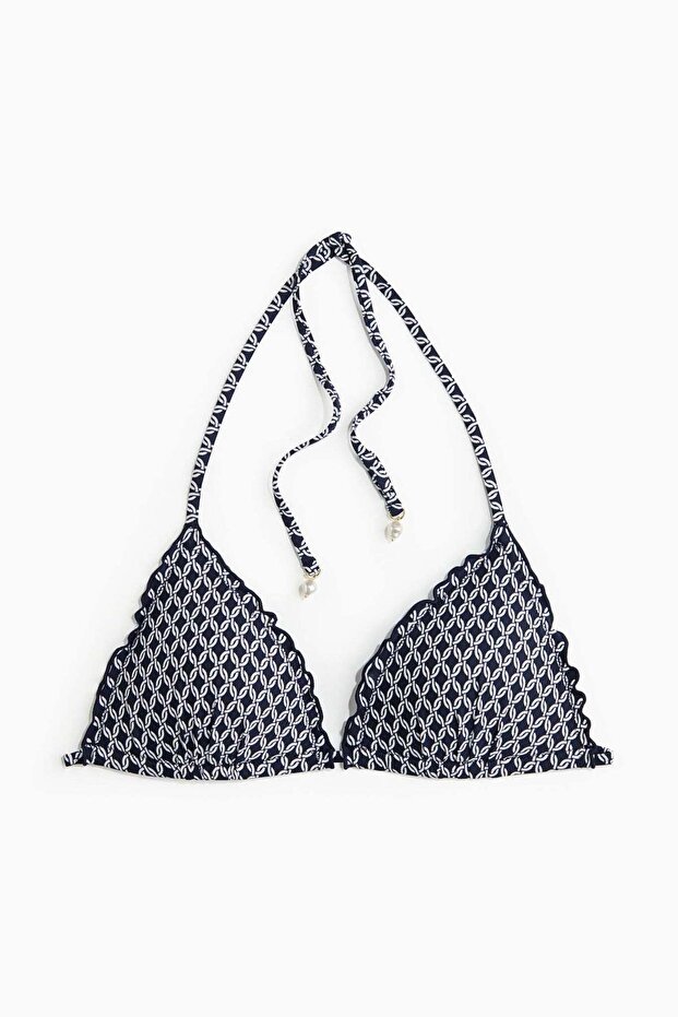 Push-up triangle bikini top