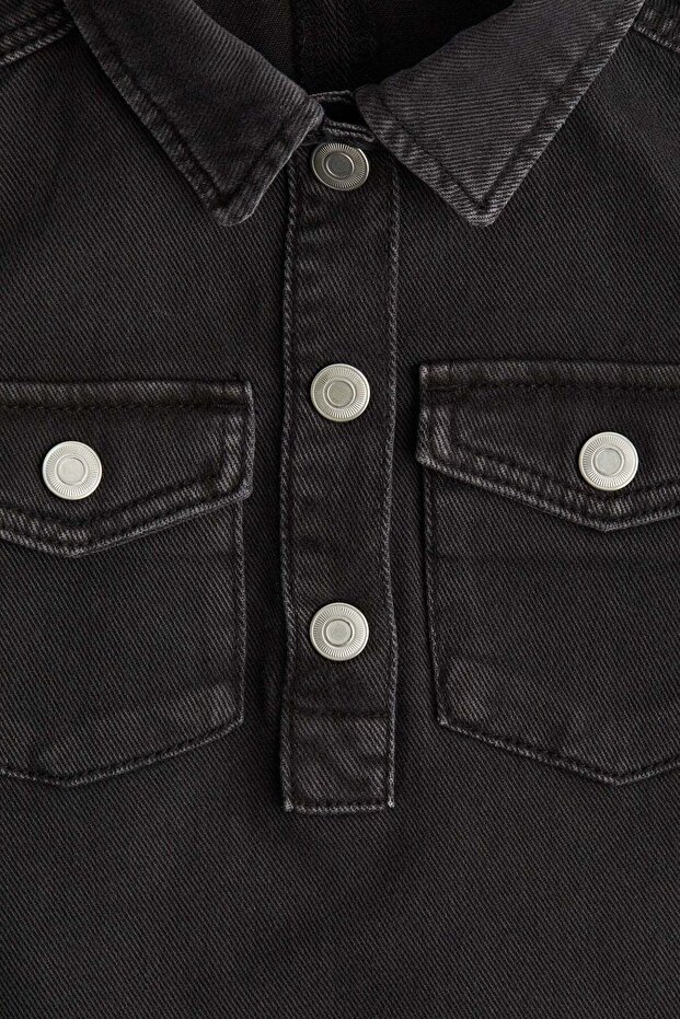 A-line twill dress