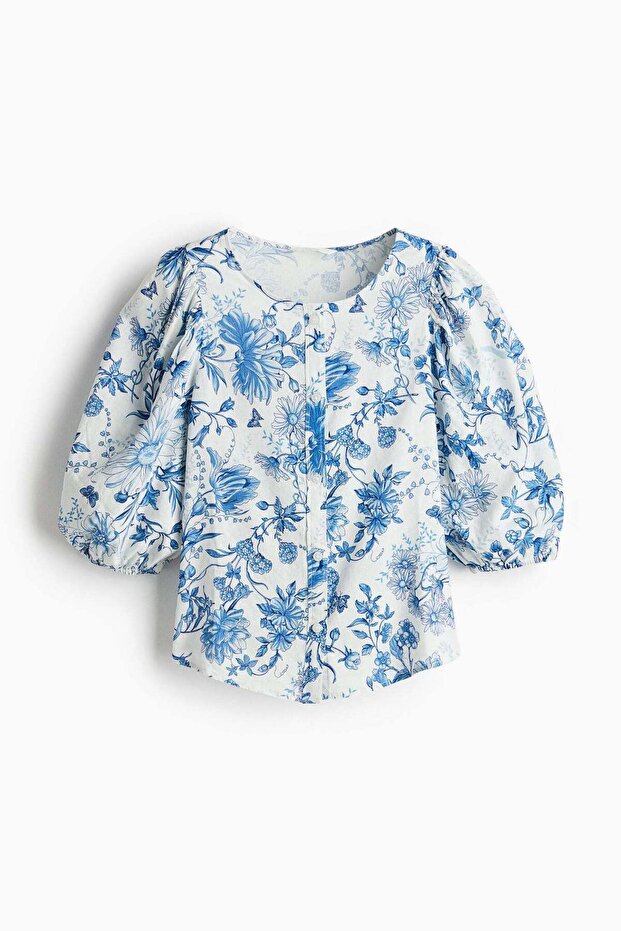 Linen-blend blouse - 1