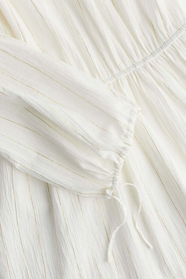 Glittery tie-detail tunic dress