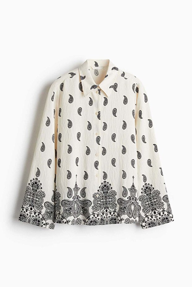 Patterned twill shirt - 1