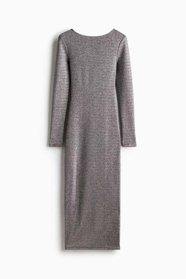 Glittery scoop-back dress