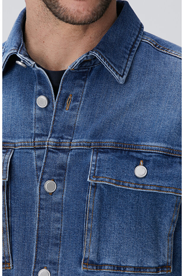 Mavi  Denim Gömlek - 6