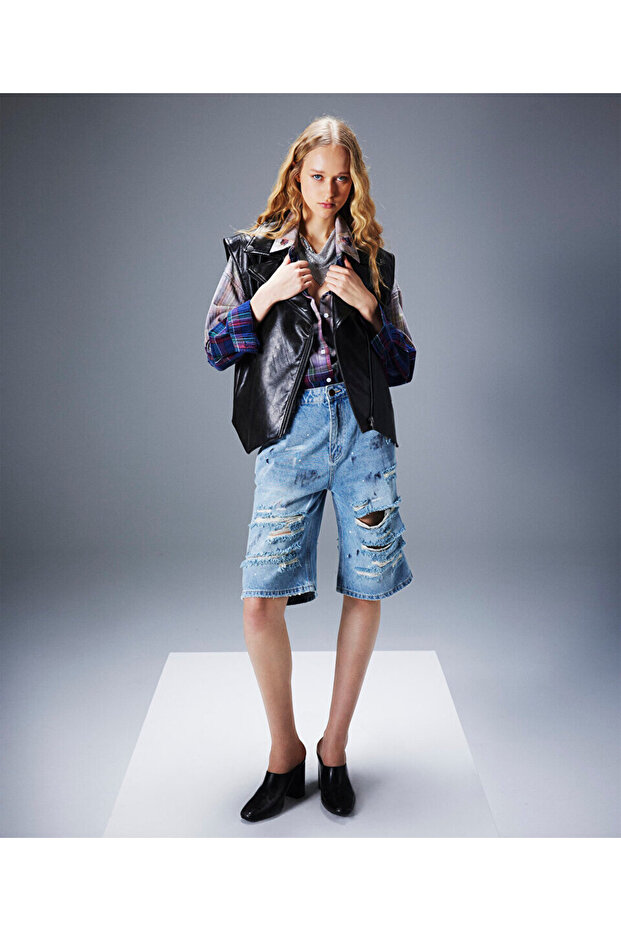 ESKİTME EFEKTLİ BERMUDA - 1