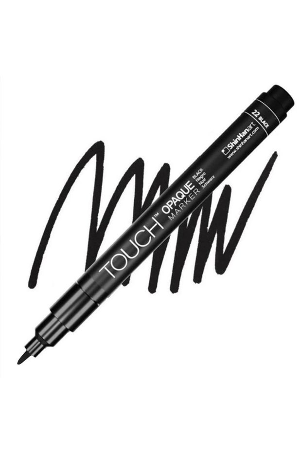 Opaque Water-Based Marker Pen 0.4 - 0.7 mm - Extra Fine Pack Black 22 - Sh8610003-2031