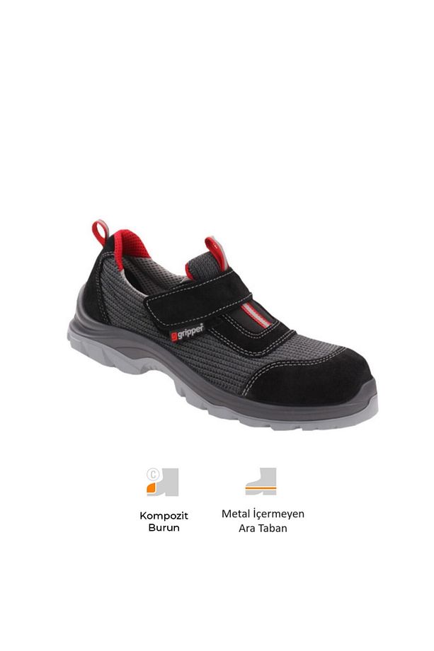 Mekap Gripper Yukon GPR-170 S1P SRC Süet Deri ve Tekstil Kompozit Burun Kevlar Ara Taban Spor İş Aya - 3