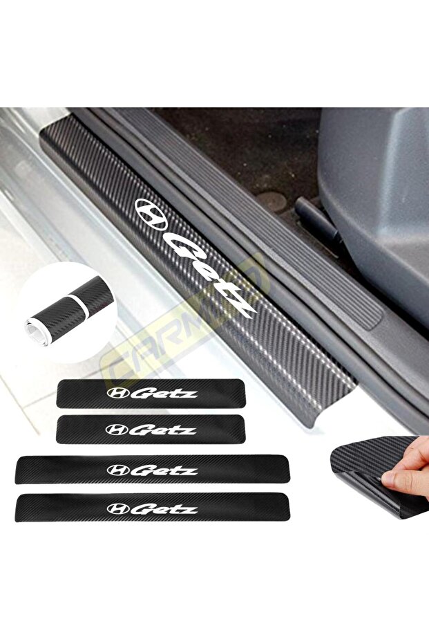 Hyundai Getz Carbon Door Sill Auto Sticker 4 Pieces