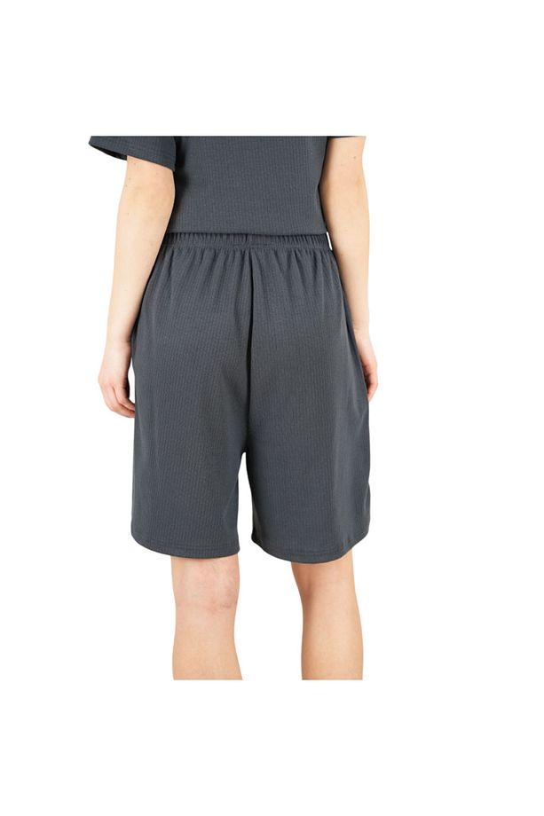 Kadın Meşe Palamudu Baskı Şortlu Pijama Takımı - 8