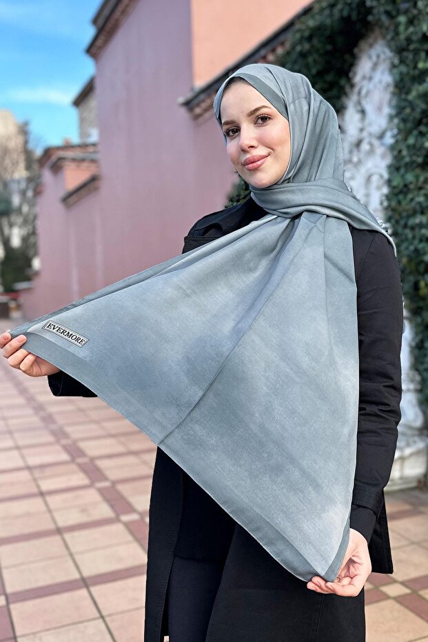 شال أناقة - نمط سحابة - EM016-24 - دخان - 1