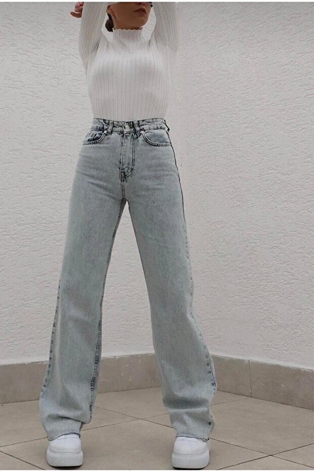 Vane's 90's Lycra Super High Waist Loose Jeans Palazzo Pants