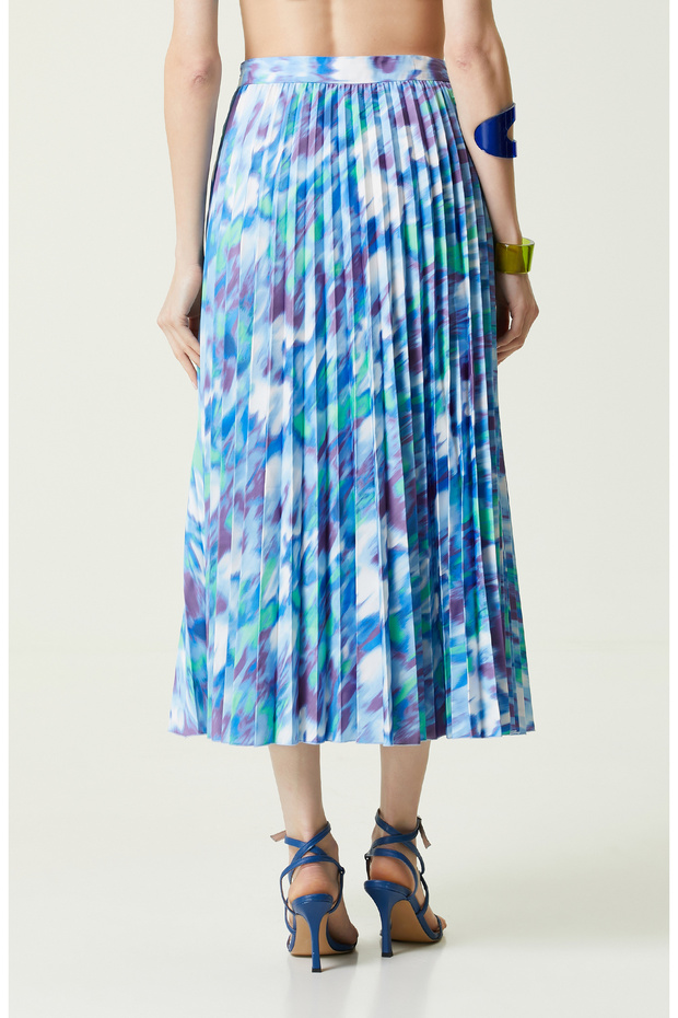 Mavi Desenli Mid Boy Etek - 4