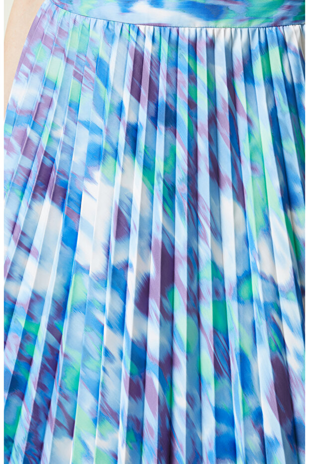 Mavi Desenli Mid Boy Etek - 5